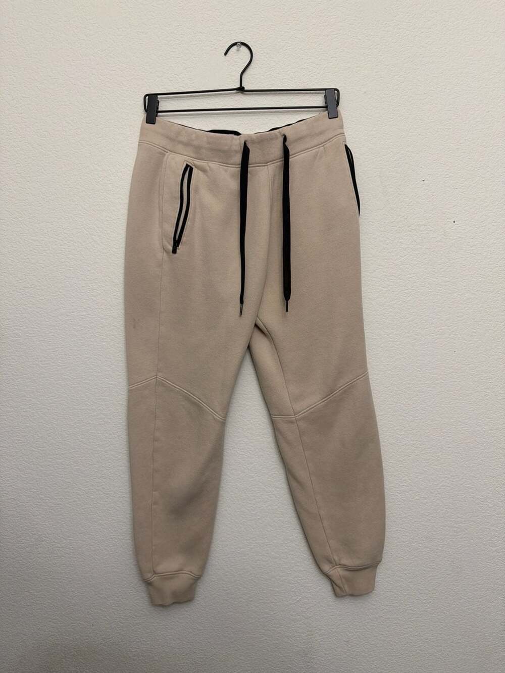 Hollister Men's Tan Tech Fleece Joggers Size S